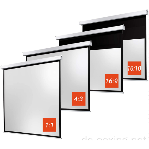 180x180 cmglass Perlenmotorisierte Elektroprojektionsbildschirm